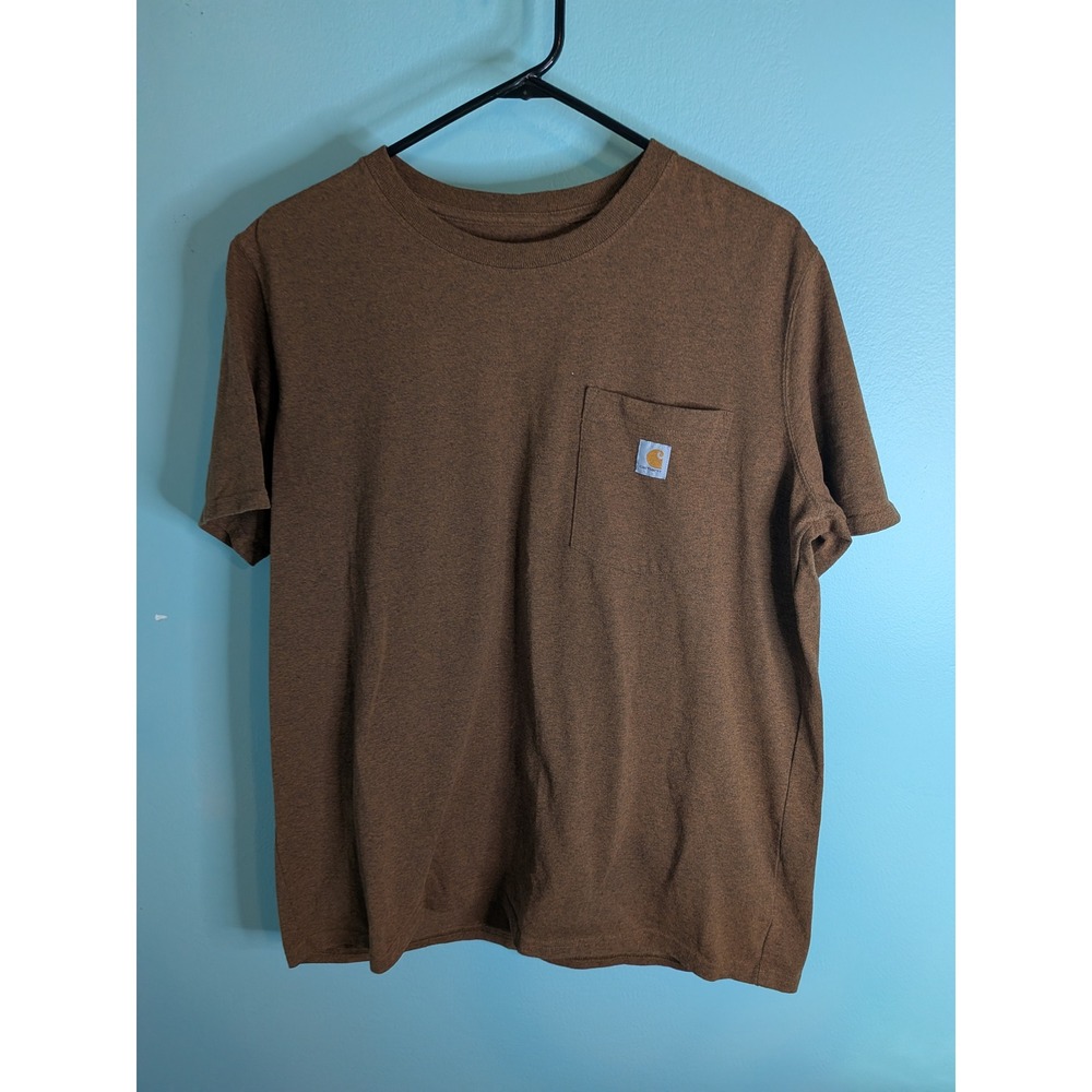 Carhartt Mens XL Brown Heather Short Sleeve Pocket T-Shirt Original Fit 103067